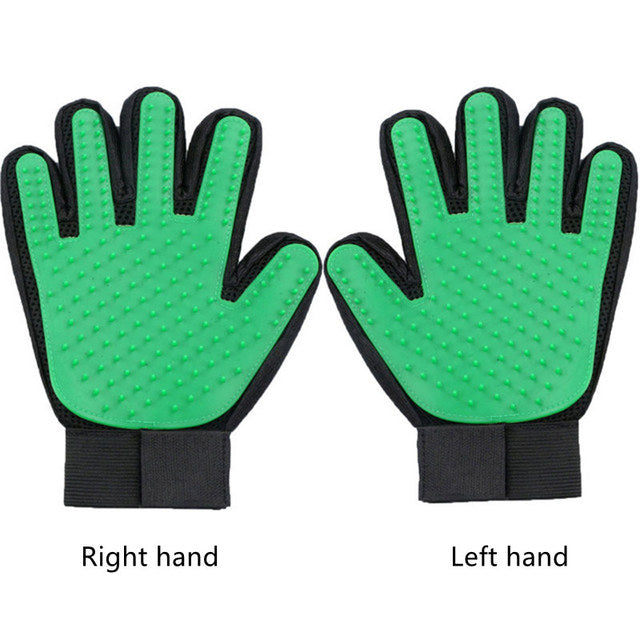 FurFlick Silicone Grooming Glove — Bath & Massage Brush for Dogs & Cats