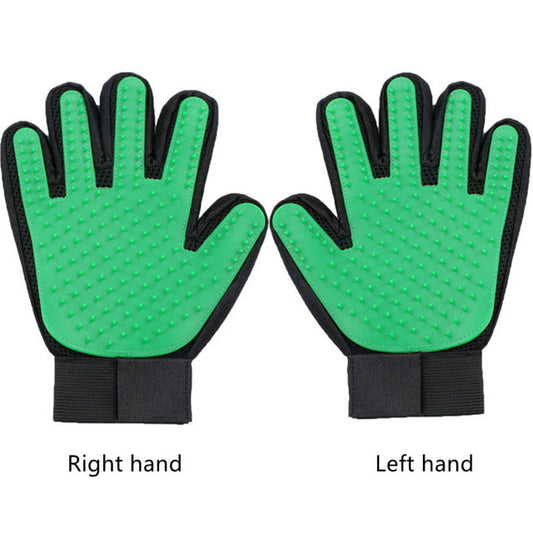FurFlick Silicone Grooming Glove — Bath & Massage Brush for Dogs & Cats