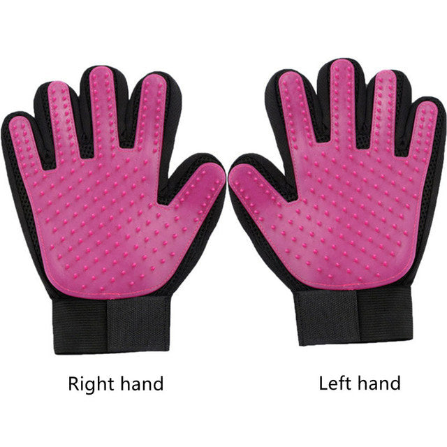 FurFlick Silicone Grooming Glove — Bath & Massage Brush for Dogs & Cats